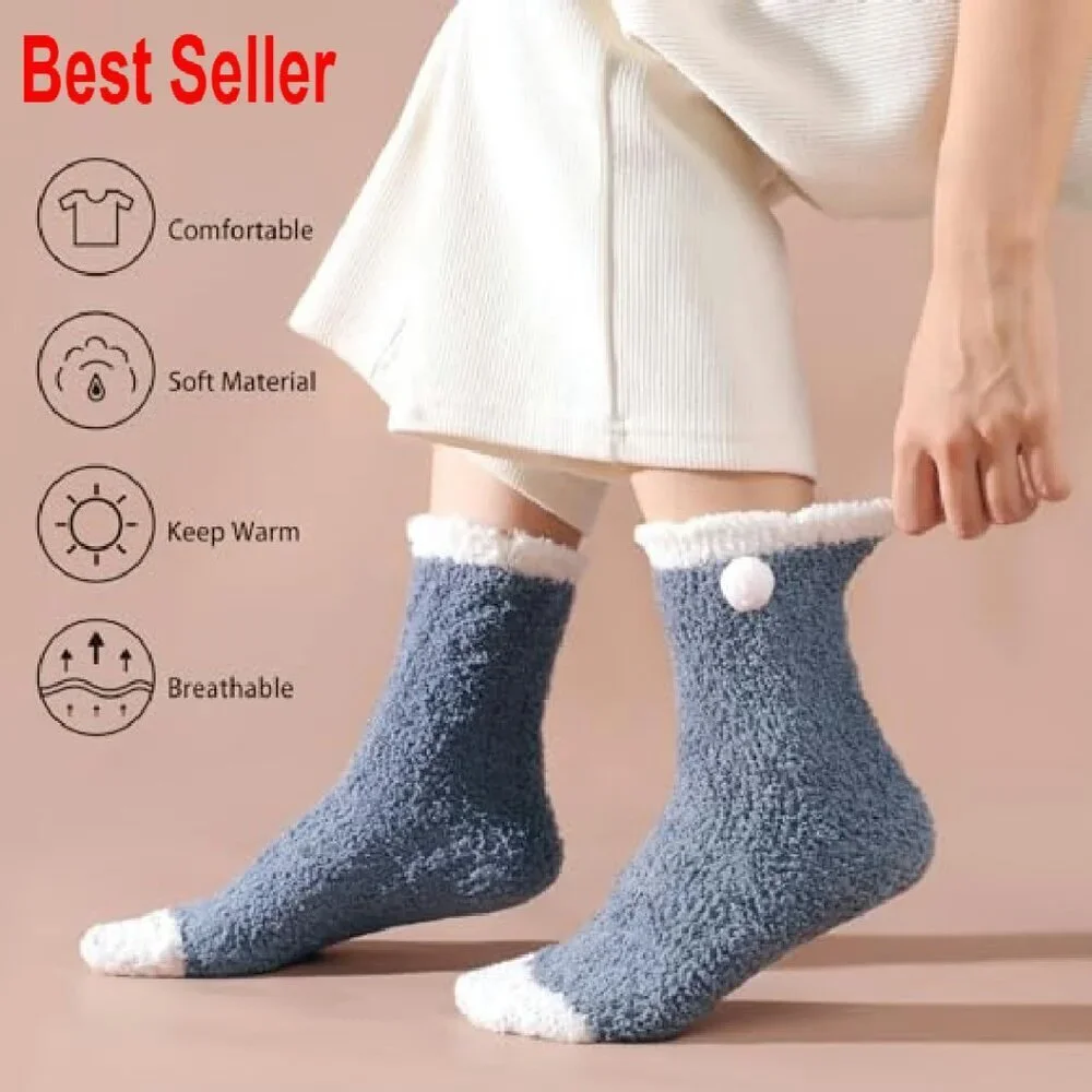Super Soft Cozy Fuzzy Socks Winter Warm Plush Lounge Wear One Size